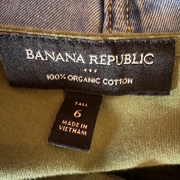 Banana Republic army green flight jacket jumpsuit Organic cotton Size 6 Tall - Picture 12 of 13